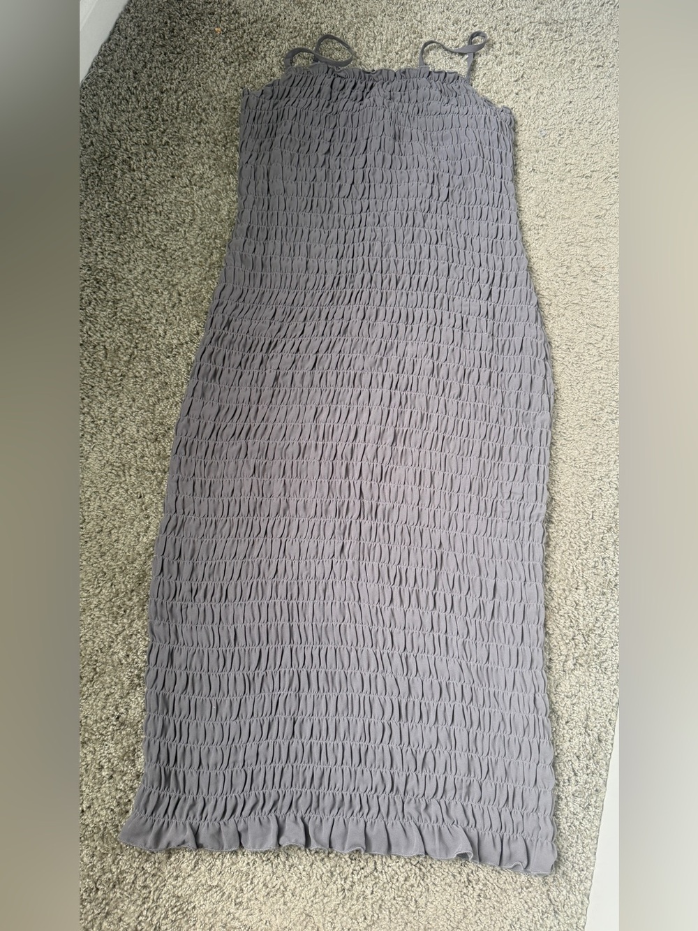 Smoked Midi Dress - Gray